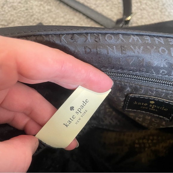 Kate Spade Black Nylon Messenger Bag/Tote/Purse - Picture 9 of 12